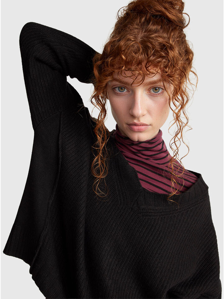 V NECK SWEATER L/S Femme image number 4